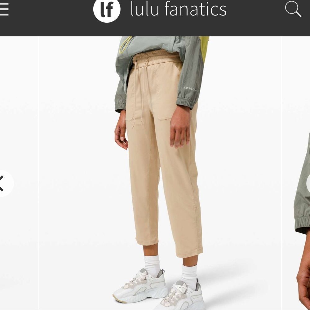 Lululemon Beyond the Dance Studio Crop Pants Sz 6 Trench Tan Khaki 6011
